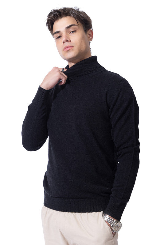 230 Turtle Neck Pullover I Woolmark Certified I Black