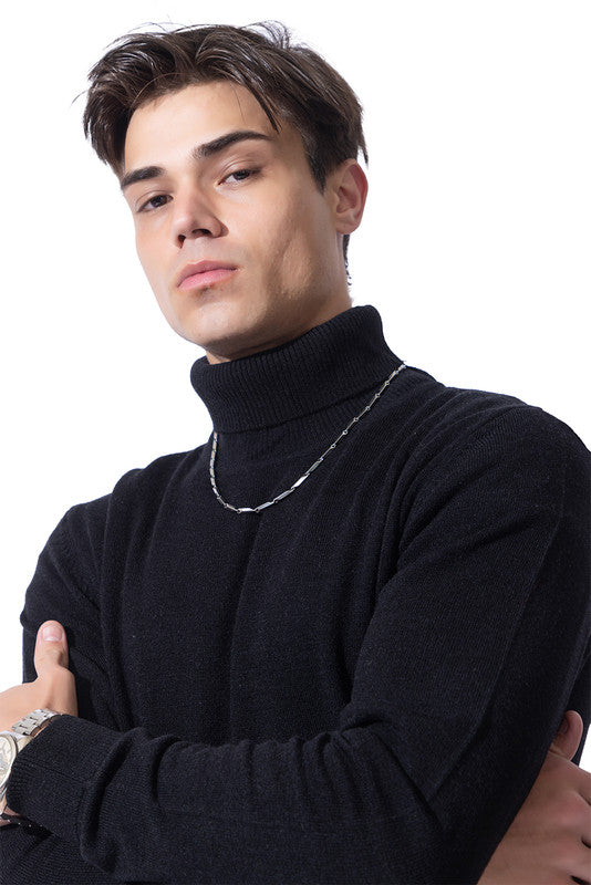 230 Turtle Neck Pullover I Woolmark Certified I Black