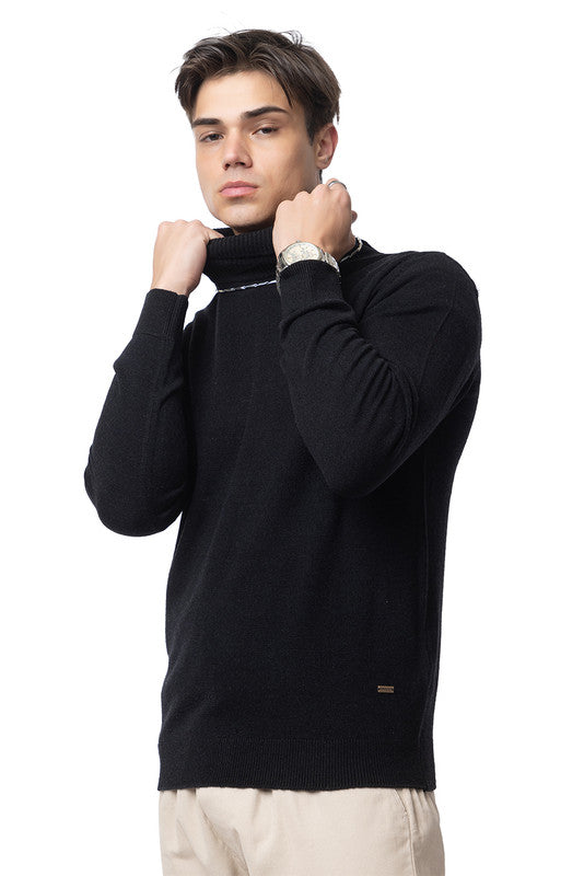 230 Turtle Neck Pullover I Woolmark Certified I Black