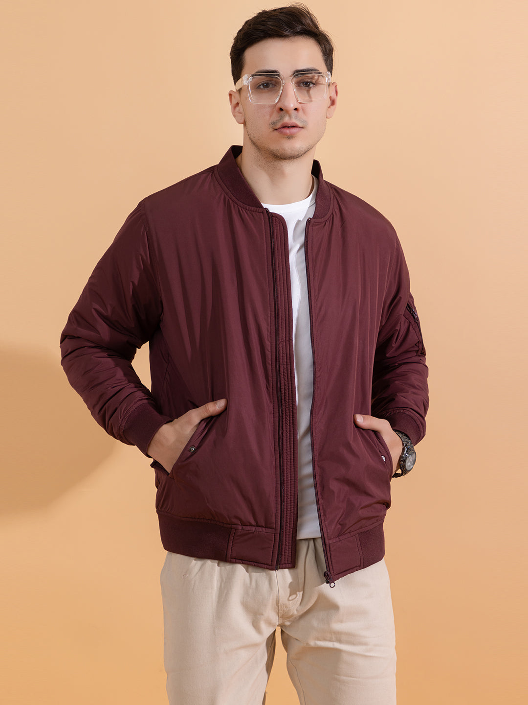 901 Quilted Bomber I Wine