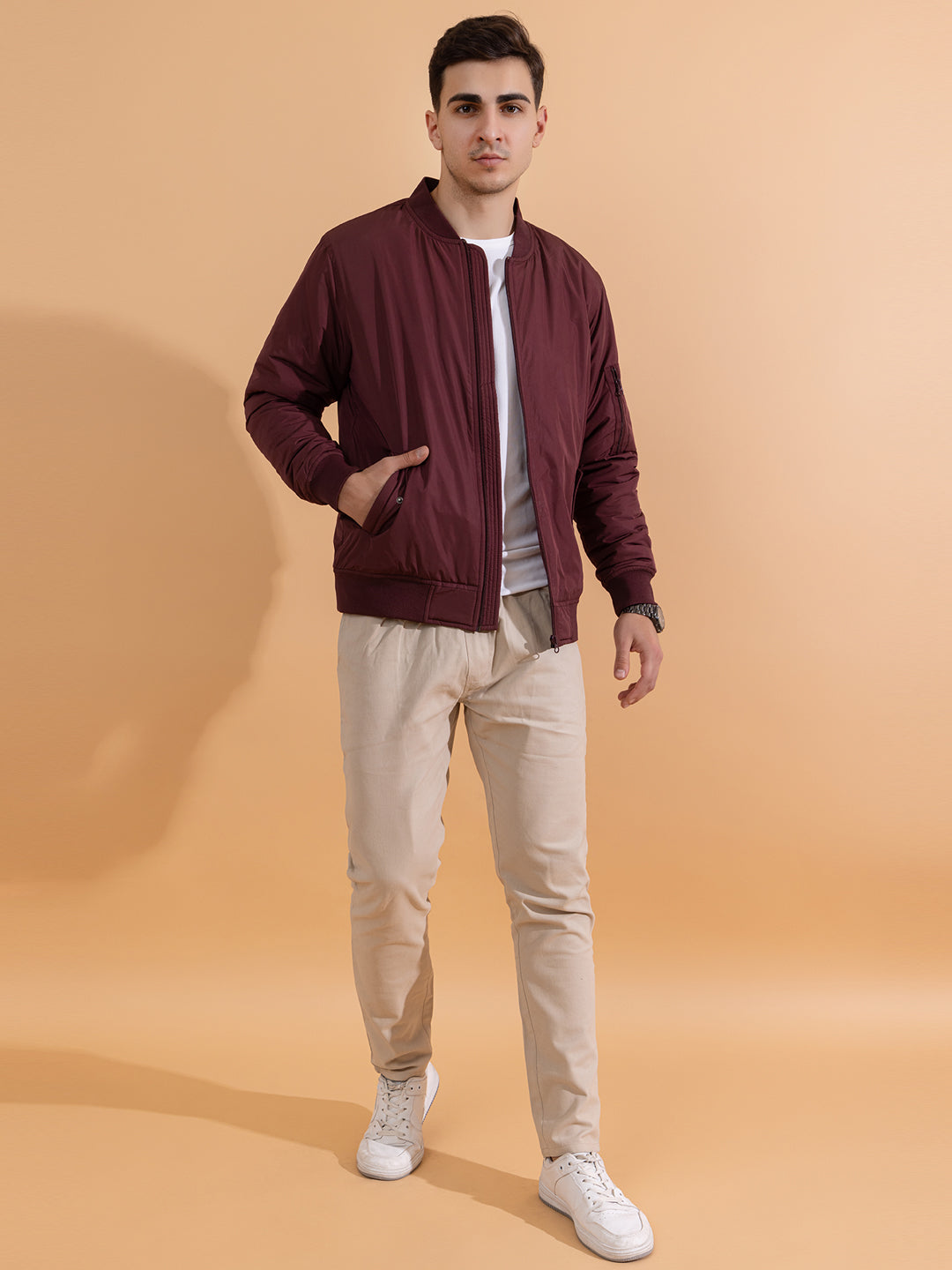 901 Quilted Bomber I Wine